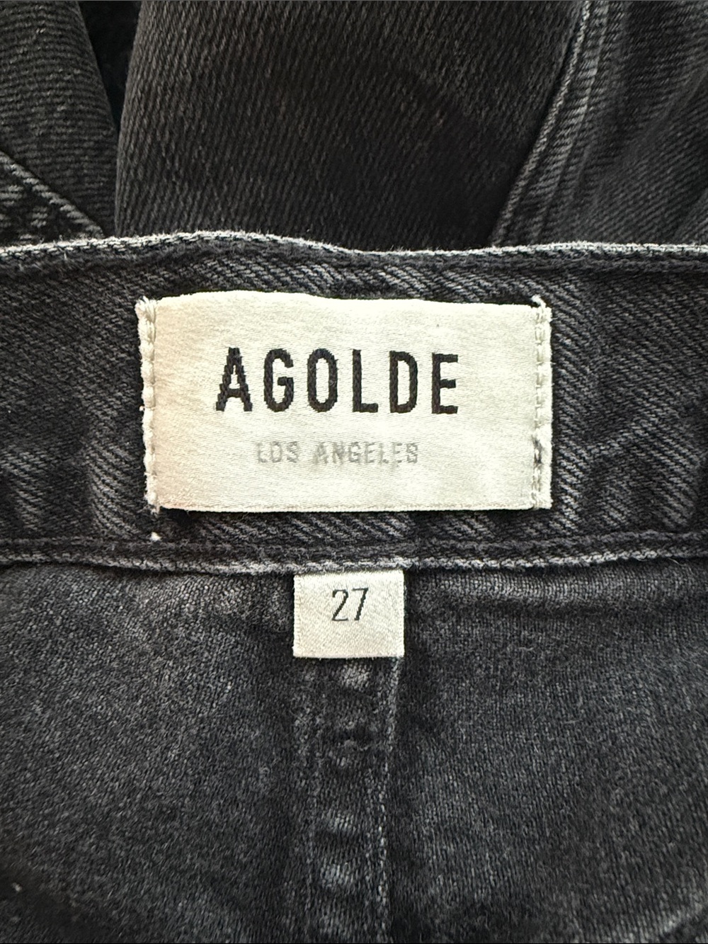 AGOLDE Black Buttonfly Parker Denim/Jean Shorts. Size 27. - Picture 10 of 12